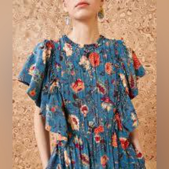 Ulla Johnson 100% Silk Ilaria Dress, $850 NWT, US 0, Pre-Fall 2024, 893 - Picture 4 of 12